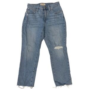 NWT Madewell Curvy Petite Perfect Vintage Jeans 28P Coney Wash Distressed